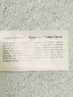 Vintage LANE Genuine Keepsake Cedar Chest Trinket Box with Handpainted Christmas Image w/KEY!