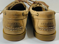 Sperry Top Sider Boat Shoe Tan Leather 7M LT WEAR