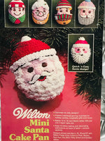 Vintage 1983 Wilton Mini Santa Cake Pan UNUSED