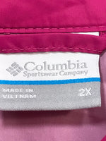 Columbia Full Zip Windbreaker Pink Ladies XXL