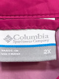 Columbia Full Zip Windbreaker Pink Ladies XXL