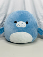 Squishmallows 12" Maeve Blue Manatee LT WEAR / STAINING Freshly Laundered