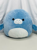 Squishmallows 12" Maeve Blue Manatee LT WEAR / STAINING Freshly Laundered