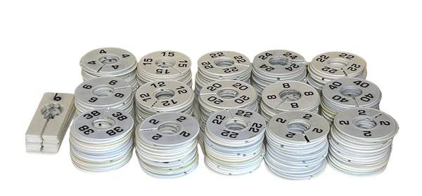 300 Round Clothing Bar Sizers Sm-4x/2T-50