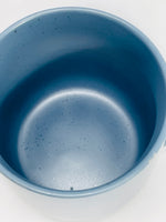 2 PC Gray/Blue Mug Set Black Speckles and Twist Handle Large 16oz