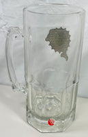VINTAGE 2004 NFL Miami Dolphins Beer Stein Glass Large 8" with Pewter Logo Emblem