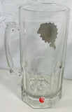 VINTAGE 2004 NFL Miami Dolphins Beer Stein Glass Large 8" with Pewter Logo Emblem