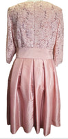 EUC Jessica Howard Dress Formal Mother of the Bride Prom Rose Gold/Blush Pink Ladies 12