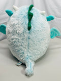 Squishmallows 2022 12"  Lorelai Blue Fuzzy Dragon LT WEAR Freshly Laundered