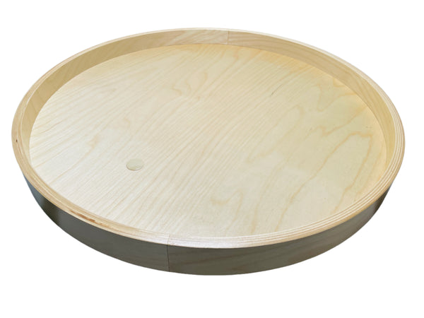 24 in. Banded Wood Full Circle Lazy Susan with Steel Bearing Lt Wear