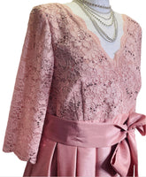 EUC Jessica Howard Dress Formal Mother of the Bride Prom Rose Gold/Blush Pink Ladies 12