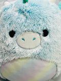 Squishmallows 2022 12"  Lorelai Blue Fuzzy Dragon LT WEAR Freshly Laundered