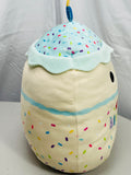 Squishmallows  14" Happy Birthday Cupcake LT WEAR/Stain Freshly Laundered