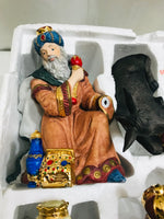 COMPLETE Kirklands Signature 13 PC Nativity Set BROKEN HAND/STAFF