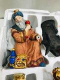 COMPLETE Kirklands Signature 13 PC Nativity Set BROKEN HAND/STAFF