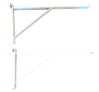 2 PC 12 inch White Contemporary Shelf Bracket for Wire Grid