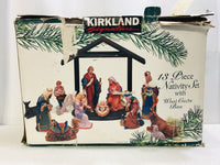 COMPLETE Kirklands Signature 13 PC Nativity Set BROKEN HAND/STAFF