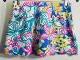 Lilly Pulitzer Skort Blue & Pink Florals Ladies Small