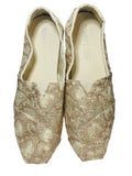 EUC Toms Slip Ons Wedding Lace Ivory Cream Womens US 7.5 Freshy Laundered