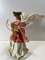 Vintage Holiday Traditions 9" Fabric Mache Angel Tree Top Kurt S Adler