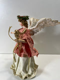 Vintage Holiday Traditions 9" Fabric Mache Angel Tree Top Kurt S Adler