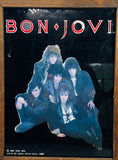 Vintage 1987 Bon Jovi Glass Wood Framed Picture 19”x15” Photo By Mark Weiss 1986