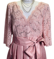 EUC Jessica Howard Dress Formal Mother of the Bride Prom Rose Gold/Blush Pink Ladies 12